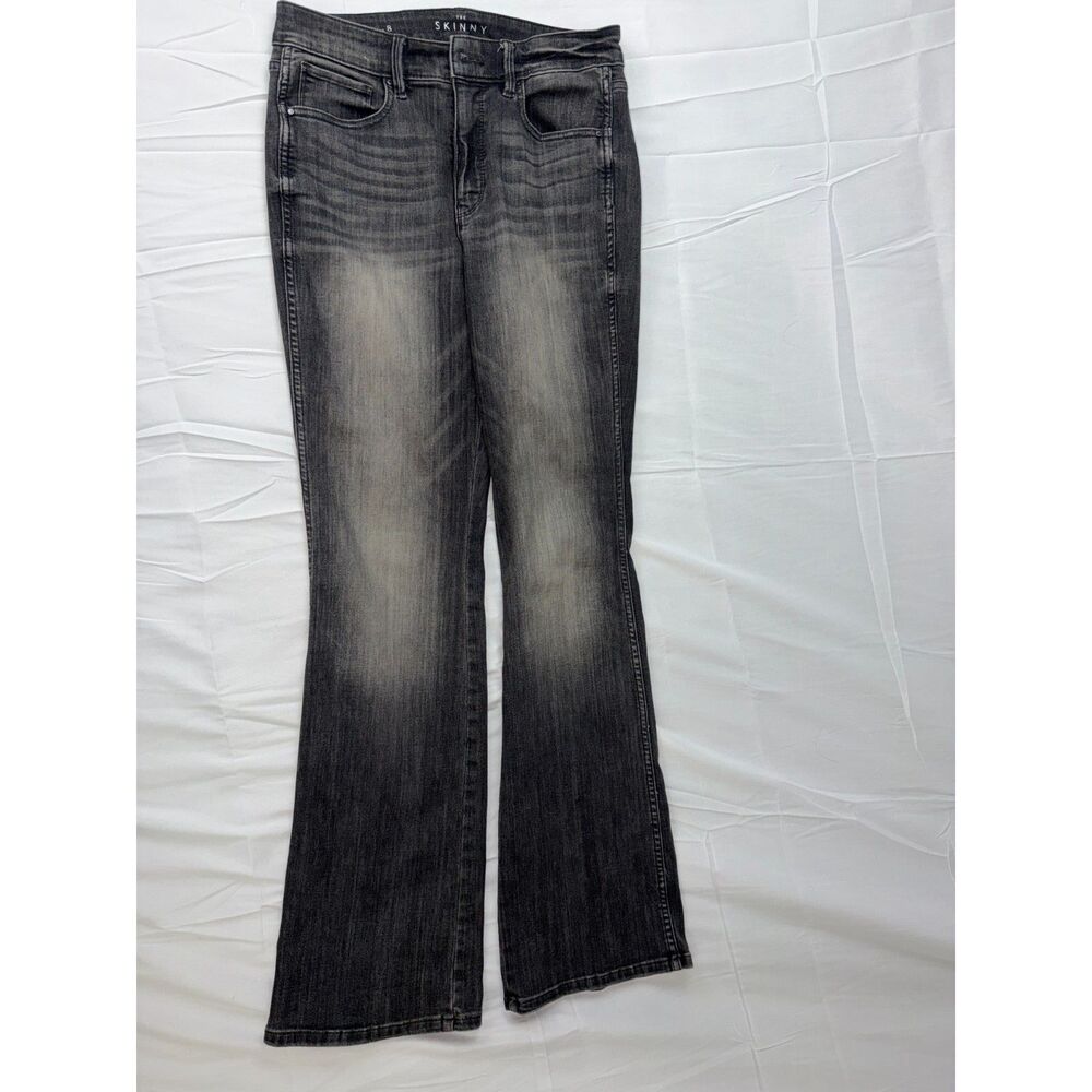 White House Black Market The Skinny Flare Jeans – Size 8 – Black/Gray Wash
